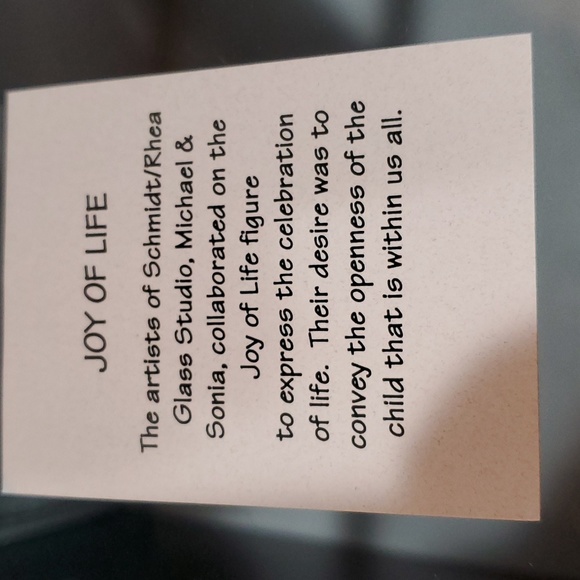 Joy of Life Cobalt Blue Art Glass figure, by Schmidt Rhea Glass Studio - Picture 4 of 4